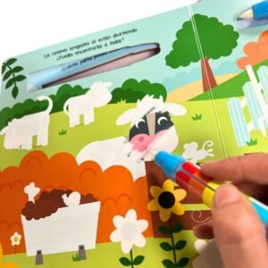 Colorea con agua libro infantil marcador magico sin fronteras 3