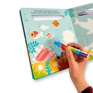 Libro para colorear con agua marcador magico oceano sin fronteras 3