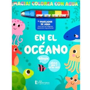 Libro para colorear con agua marcador magico oceano sin fronteras